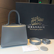 	 Delvaux Brillant leather mini grey color bag 20*11*16cm - 2