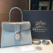 	 Delvaux Brillant leather grey bag 28/14/22cm - 1