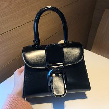 	 Delvaux Brillant leather mini black color bag 20*11*16cm