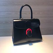 	 Delvaux Brillant leather black bag with red hardware 28/14/22cm - 5