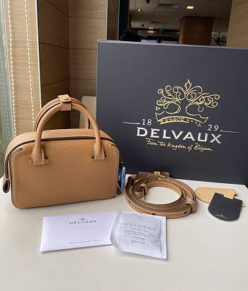 Delvaux Cool Box Brown Bag - 16.5x10.5x7.5cm