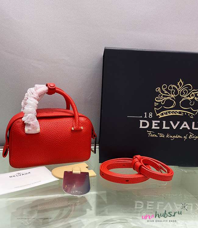 	 Delvaux Cool Box Red Bag - 16.5x10.5x7.5cm - 1