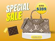 Louis Vuitton M46653 OnTheGo East West Beige Bag - 1