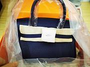 Hermes Birkin Bag 20cm Dark Blue Silver Hardware Togo Leather  - 1