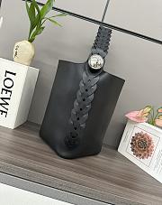 Loewe Pebble Bucket Anagram in Black - 24.5*23.5*28CM - 1