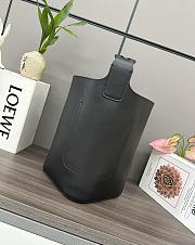 Loewe Pebble Bucket Anagram in Black - 24.5*23.5*28CM - 6