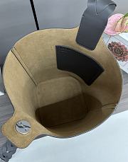 	 Loewe Pebble Bucket Anagram in Grey - 24.5*23.5*28CM - 5