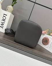 	 Loewe Pebble Bucket Anagram in Grey - 24.5*23.5*28CM - 4