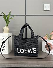 Loewe Front Raffia Black Tote - 24*11*19.5cm - 1
