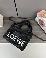 Loewe Front Raffia Black Tote - 24*11*19.5cm - 5