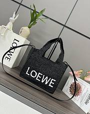 Loewe Front Raffia Black Tote - 24*11*19.5cm - 2
