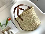 Basket bag in palm leaf and calfskin Beige - 40*26.5*16cm  - 2
