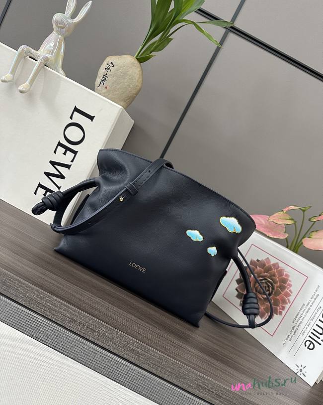 Loewe Flamenco Cloud Blue Leather Bag - 23*18*9cm  - 1