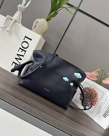 Loewe Flamenco Cloud Blue Leather Bag - 23*18*9cm 