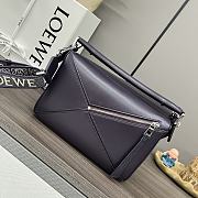 Loewe Puzzle Bag Purple With Canvas Strap - 24*10.5*16CM - 2