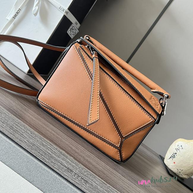 Loewe Brown Mini Puzzle Edge Bag - 18*12.5*8cm - 1