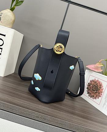 Loewe Pebble Bucket Anagram Cloud Black Bag - 16*16*19.5CM