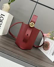 	 Loewe Pebble Bucket Anagram Red Bag - 16*16*19.5CM - 1