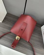 	 Loewe Pebble Bucket Anagram Red Bag - 16*16*19.5CM - 6