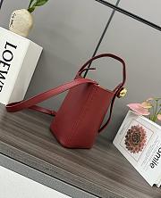 	 Loewe Pebble Bucket Anagram Red Bag - 16*16*19.5CM - 5