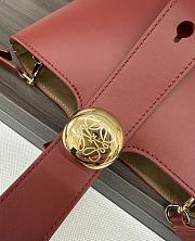 	 Loewe Pebble Bucket Anagram Red Bag - 16*16*19.5CM - 4