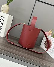 	 Loewe Pebble Bucket Anagram Red Bag - 16*16*19.5CM - 2
