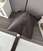 Loewe Pebble Bucket Anagram Dark Chocolate Bag - 24.5*23.5*28CM - 6