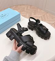 Black Monolith rubber sandals - 4
