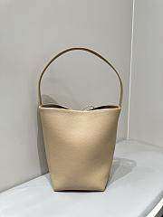 The Row N/S Park Small Textured-Leather Tote Taupe - 1