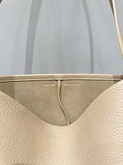 The Row N/S Park Small Textured-Leather Tote Taupe - 3