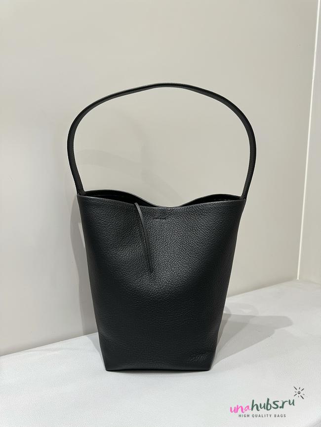 	 The Row N/S Park Small Textured-Leather Tote Black - 1
