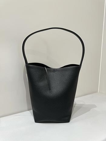 	 The Row N/S Park Small Textured-Leather Tote Black