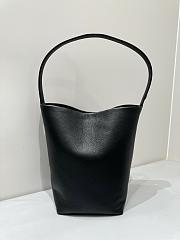 	 The Row N/S Park Small Textured-Leather Tote Black - 3