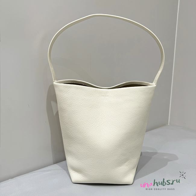 The Row N/S Park Small Textured-Leather Tote White - 1