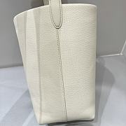 The Row N/S Park Small Textured-Leather Tote White - 3