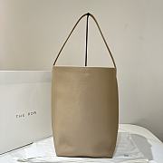 	 The Row N/S Park Textured-Leather Large Tote In Taupe - 1