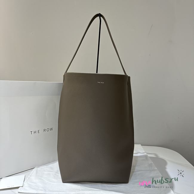 	 The Row N/S Park Textured-Leather Large Tote In Dove Grey - 1