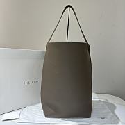 	 The Row N/S Park Textured-Leather Large Tote In Dove Grey - 6