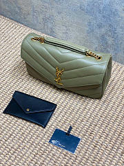 YSL loulou medium in matelassé lambskin green - 29 x 17 x 8 CM - 5