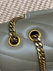 YSL loulou medium in matelassé lambskin green - 29 x 17 x 8 CM - 2