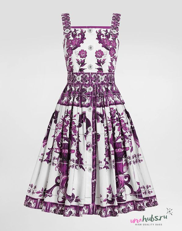 Dolce&Gabbana Majolica-print poplin dress - 1