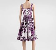 Dolce&Gabbana Majolica-print poplin dress - 3