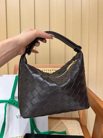 Bottega Veneta Wallace Intrecciato In Leather Brown - 20x13x9.5cm