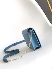 	 Bvlgari Blue Leather Chain Bag - 19 X 10.5 X 4.5 Cm - 6