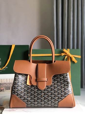 	 Goyard Saigon Tote Brown & Black - 34x18x24cm