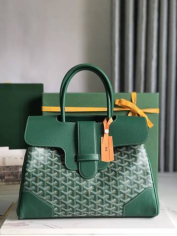 	 Goyard Saigon Tote Green - 34x18x24cm