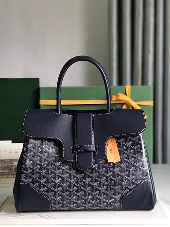 	 Goyard Saigon Tote Navy - 34x18x24cm