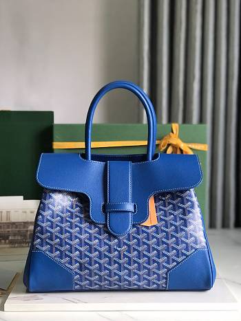	 Goyard Saigon Tote Blue - 34x18x24cm