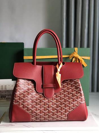 	 Goyard Saigon Tote Red - 34x18x24cm