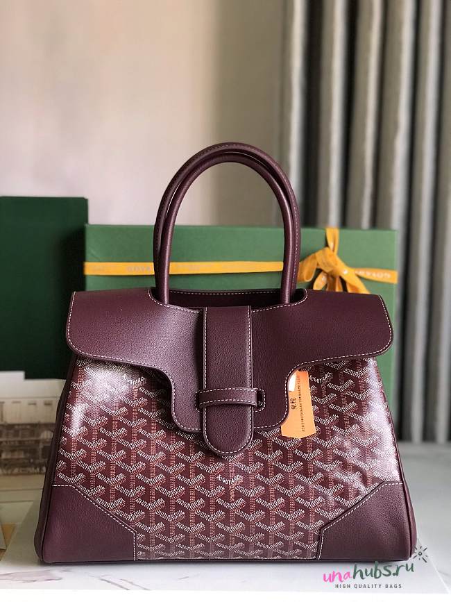 	 Goyard Saigon Tote Burgundy - 34x18x24cm - 1